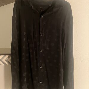 Mens  Long Sleeve Dress Shirt, All Saints, Black, Size Large, Good condition.